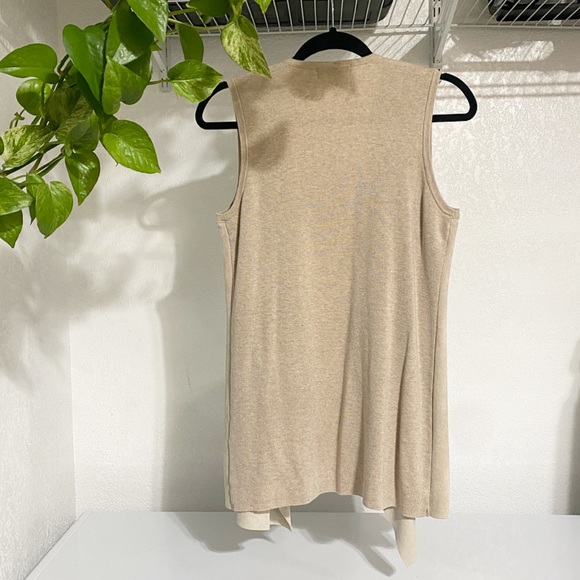 Calvin Klein Faux Suede Drape Vest - Picture 6 of 8